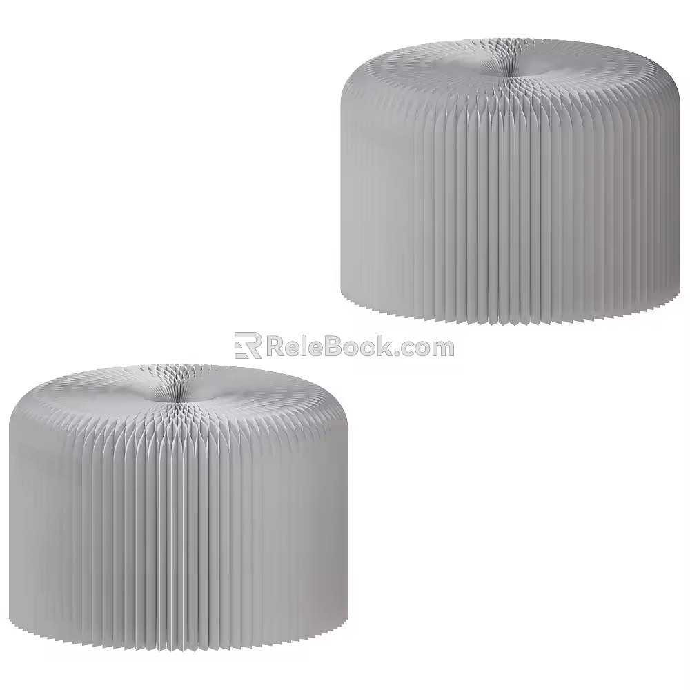 paper stool 18 3d model