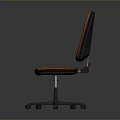 Comfortable Orange Fabric Office Chair with Swivel Base and Rolling Wheels