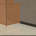 Modern Office Bookcase Combination Functional Furniture 3D Model With Storage Cabinets And Glass Doors
