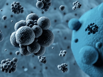 Modern Viruses Bacteria Viral Background 3d model