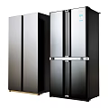Modern Black Double Door Refrigerators And Freezers With Sleek Design For Home Kitchen