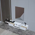 Modern TV Stand Design With Storage Drawers Decorative Vase And Minimalist Wall Art