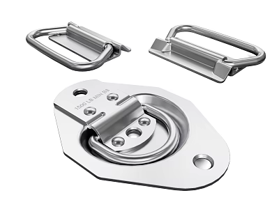 Modern Metal Door Handles With Smooth Finish And Various Shapes 3d model
