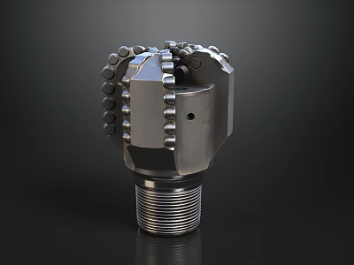 Industrial Metal Drill Bit With Multiple Tooth Structure And Threaded Base Design 3d model