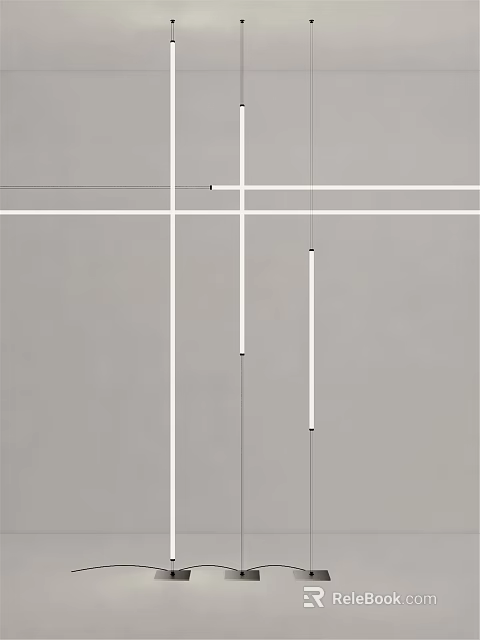 Modern Minimalist Metal Chandelier Stylish Hanging Design For Living Room Ceiling Decor 3d model 