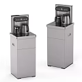 Silver Standing Water Dispensers With Modern Design And Control Panel For Home Use