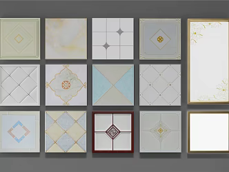 New Chinese ceiling lamp buckle plate flat lamp 3d model
