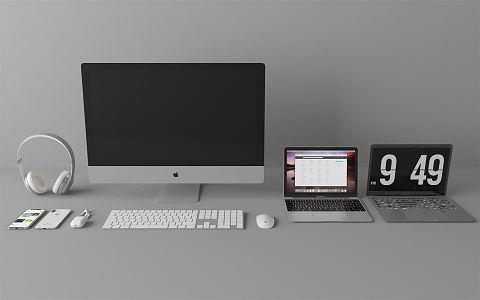 modern computer 3d model