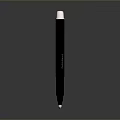 Black Surface Pen With White Tips And Ergonomic Grip For Daily Use 3d model