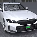 White BMW Sedan Modern Exterior Design With Kidney Grille And LED Headlights