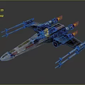 Modern fighter sci-fighter sci-fighter space fighter 3d model