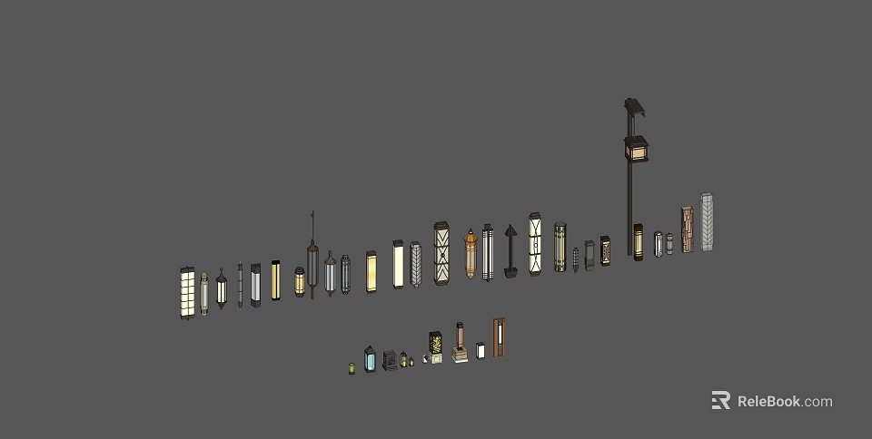 Modern Lighting Combinations With Various Styles And Designs For Home Decor 3d model