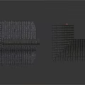 Traditional Chinese Architecture Models Featuring Black Tiled Roofs Wooden Supports And Grille Design