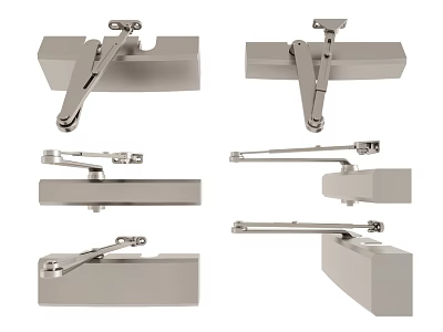 Variety Of Door Closers Different Types And Designs 3d model