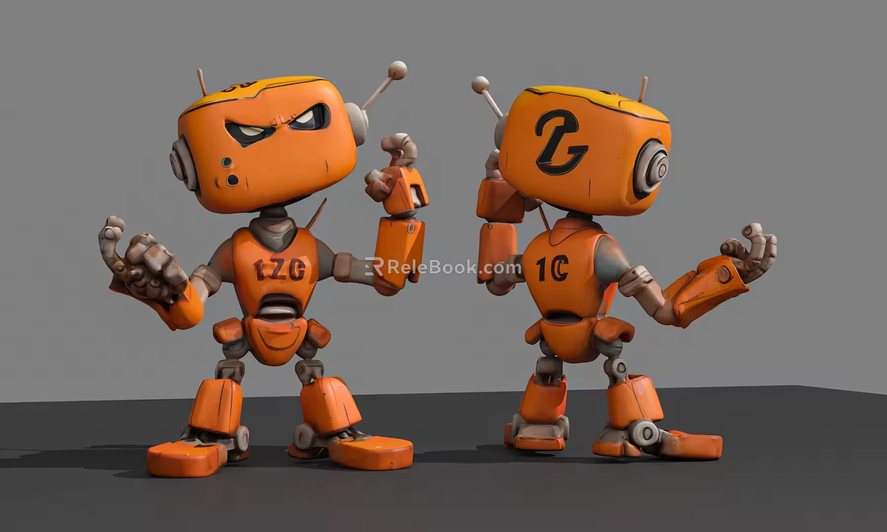 Robot Retro Robot Intelligent Robot Old Robot Small Robot Color Robot 3d model