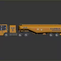 Yellow Functional Tanker Truck With Large Capacity Tank And Shiny Surface For Transportation 3D Render