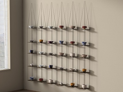 Tea Set Wall Decoration model