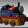 Colorful Electric Toy Thomas Train with Blue Red Yellow Cartoon Face for Kids Play