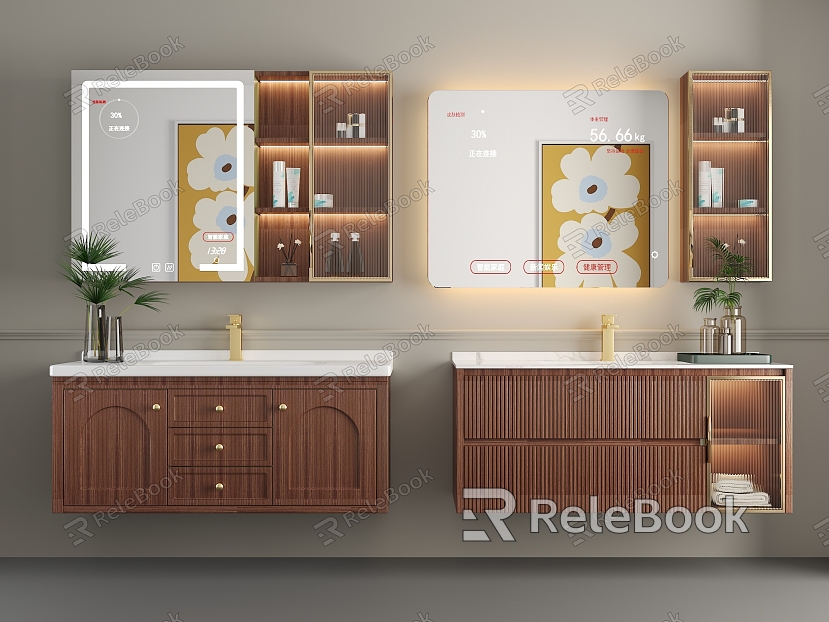 Middle Style Bathroom Cabinet model