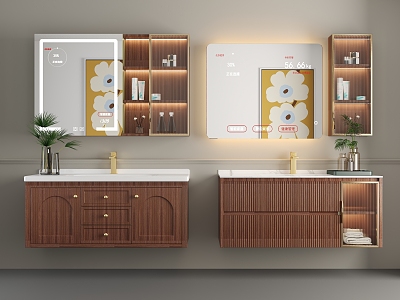 Middle Style Bathroom Cabinet model