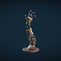 Detailed Mechanical Arm Model With Metal Structure And Stand Base