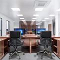 modern public office area open office area 3d model