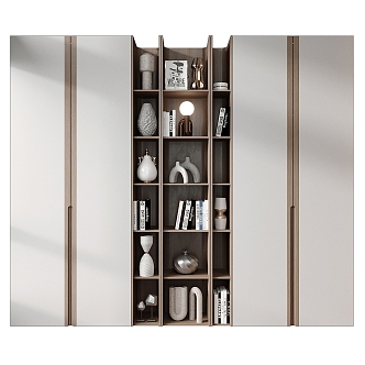 Modern bookcase 3d model