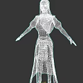 Game Movie Character In Dark Nun Costume With White Collar High Slit And Knee High Boots