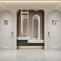 Modern Light Luxury Beauty And Hair Salon Reception Lobby With Elegant Comfortable Warm Waiting Space