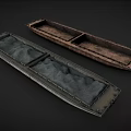 Old Rusted Metal Boats With Gray Padding Inside On Dark Background 3d model