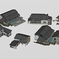 New Chinese Style Folk Houses Rural Folk Houses Rural Architecture Rural Self-built Houses Residential Buildings Residential Buildings Residential Buildings Residential Buildings Residential Buildings 3d model