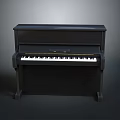 Classic Black Upright Piano For Home Living Room Decor And Furniture
