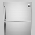 Modern Stainless Steel Refrigerator Freezer With Double Door Sleek Design