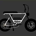 Modern Crew Electric Bike With White Body Black Seat And Black Tires