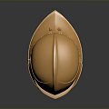 Golden Medieval Armor Helmet With Metallic Finish On Display Stand