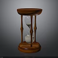 Classic Wooden Hourglass Stand With Glass Bulb And Sand Timer Design