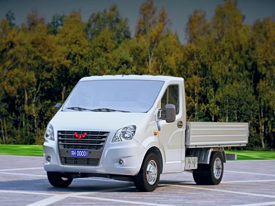 Wuling Utility Truck With Open Cargo Bed In Parking Lot 3d model Wuling Utility Truck With Open Cargo Bed In Parking Lot 3d model