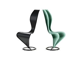 Modern single chair shape seat 3d model