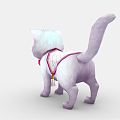 Modern Cartoon Character Cartoon White Cat Mount Kitten 3d model