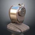 Vintage Metallic Pencil Sharpener With Manual Operation Stable Base And Classic Metal Body Design