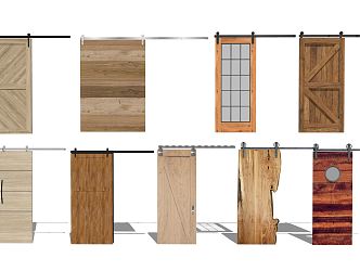 Industrial LOFT Barn Door 3d model