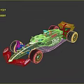 Modern F1 Race Car Design With Black Red White Aerodynamic Body And Haas Livery