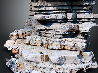 Garden Landscape Featuring Stacked Rockery With Natural Textures And Layered Structure 3d model