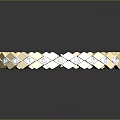 Elegant Golden Bracelet With Geometric Metallic Linked Pieces And Shiny Finish