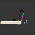 DIY Electronic Device With Wooden Clamps Circuit Board And Battery Pack