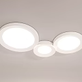 Modern Ceiling Lights Featuring Round And Square Design With Bright LED Illumination 3d model