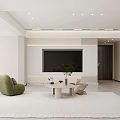 Modern Living And Dining Room Interior Design With Sofa Dining Table And Pendant Lights