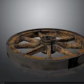 Vintage Wooden Car Wheel Featuring Rustic Spoke Design For Classic Automobiles
