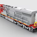 Lego toy building block train steam train retro train high-speed rail light rail EMU 3d model
