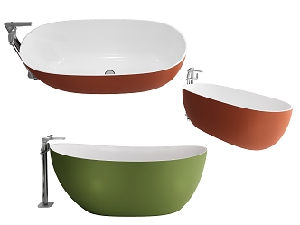 Modern Bathtub Sanitary Ware 3d model